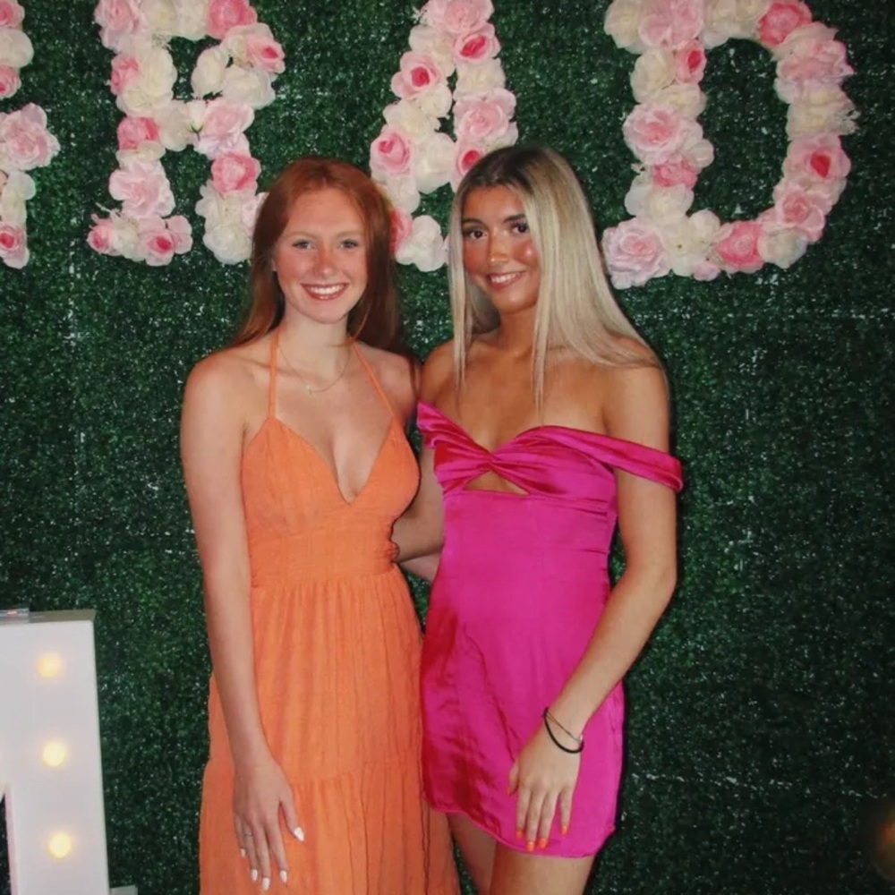 Princess Polly RAVA OFF THE SHOULDER MINI DRESS HOT PINK